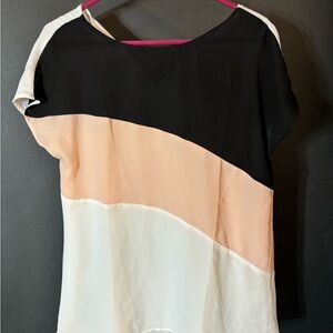 Stylish Black, Peach, and White Women's Top
